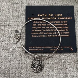 Alex and Ani Silver Path of Life Charm Bangle Bracelet
